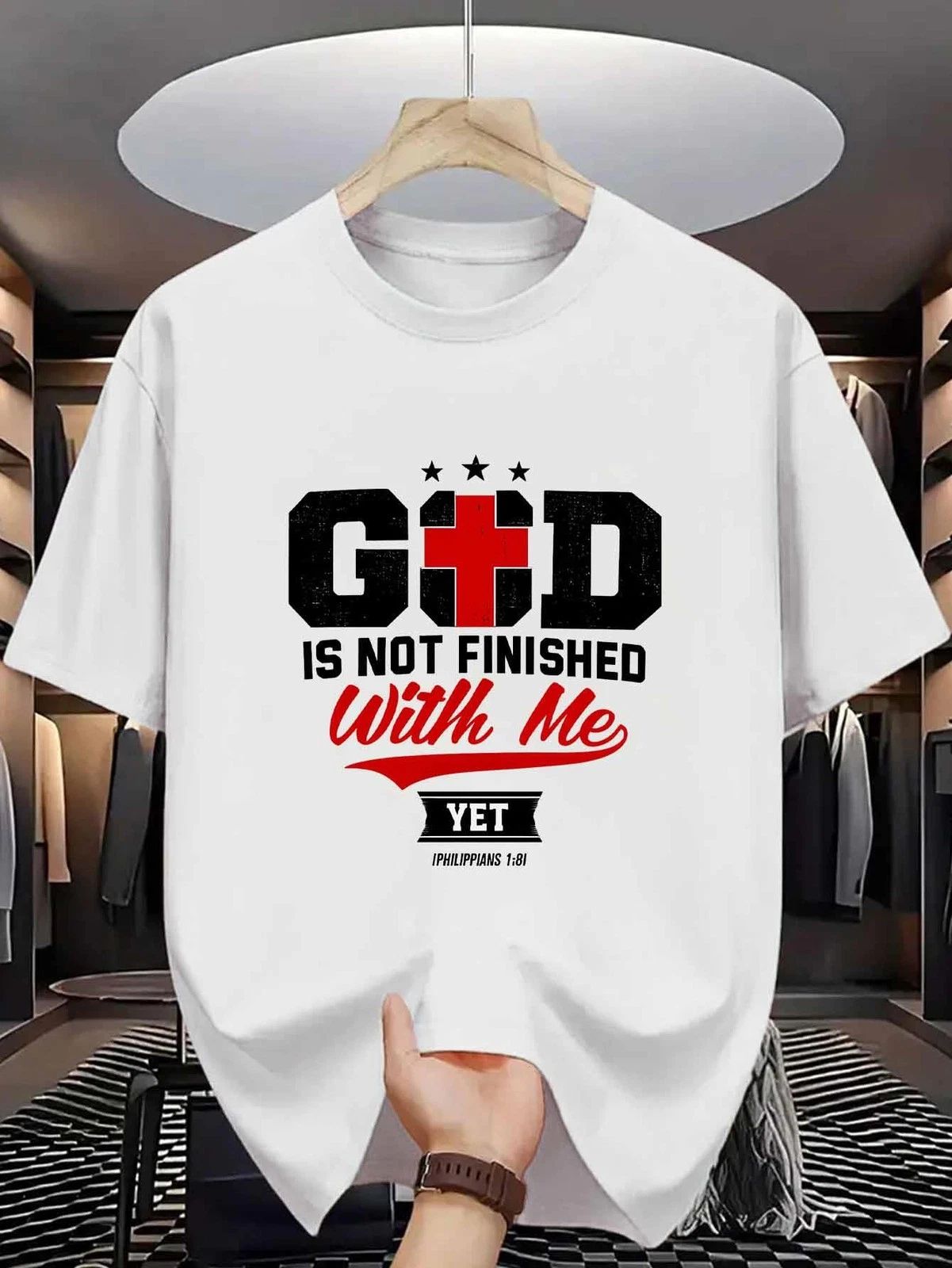Christian Faith Men'S T-Shirt | God Cross Inspirational Quote Print Pattern, Unisex T-shirt, Sweatshirt, Hoodie, Long Sleeve Tee - T-Shirt, Sweatshirt, Hoodie