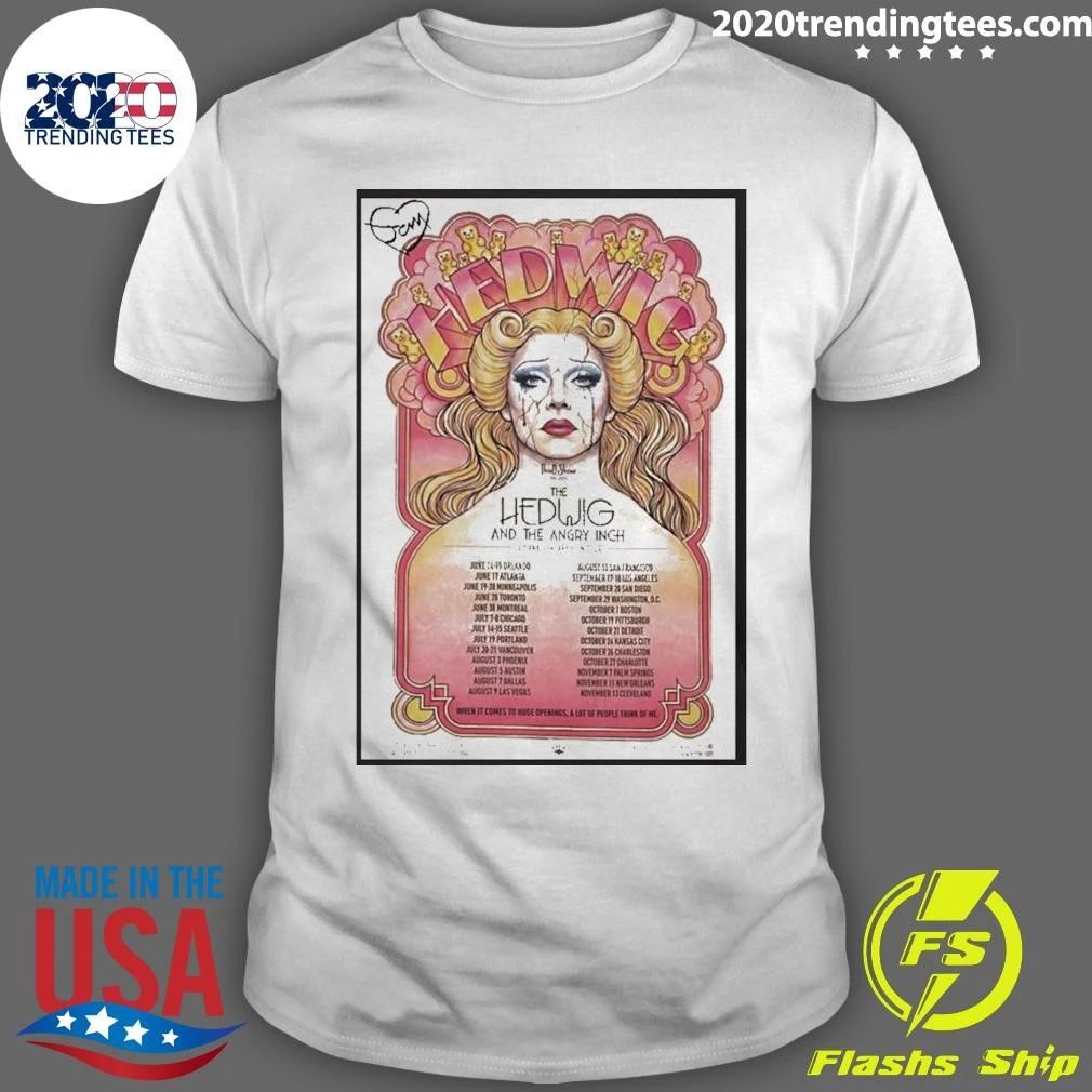 Hedwig And The Angry Inch Opening Tour 2026 Signed Poster Shirt Unisex T-shirt, Sweatshirt, Hoodie, Long Sleeve Tee - T-Shirt, Sweatshirt, Hoodie