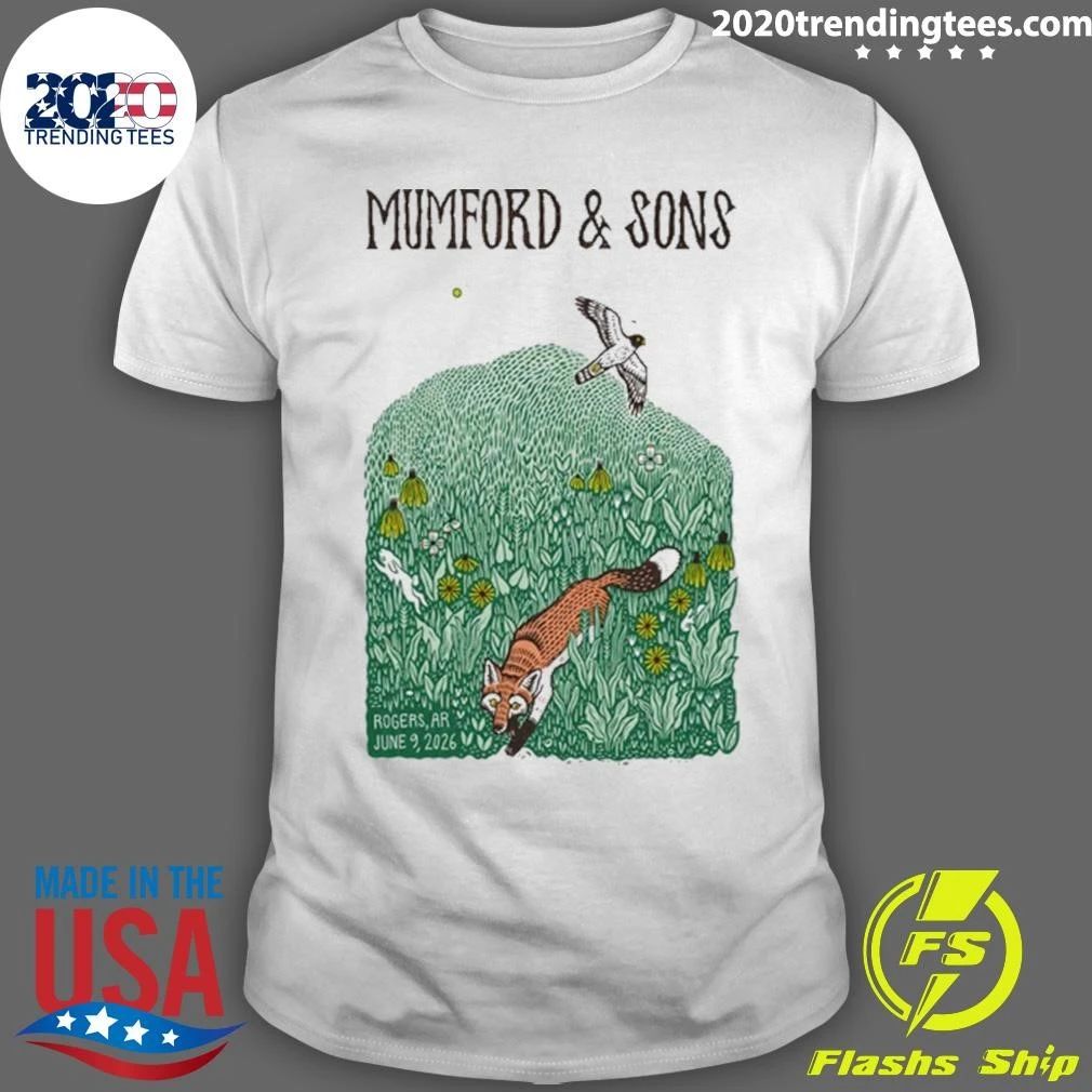 Mumford And Sons 6.9.2026 Rogers AR Tee Shirt Unisex T-shirt, Sweatshirt, Hoodie, Long Sleeve Tee - T-Shirt, Sweatshirt, Hoodie
