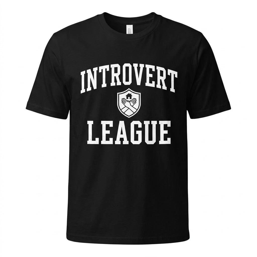 Funny Introvert League T-Shirt Social Anxiety Antisocial Sarcastic Graphic Tee Unisex T-shirt, Sweatshirt, Hoodie, Long Sleeve Tee - T-Shirt, Sweatshirt, Hoodie