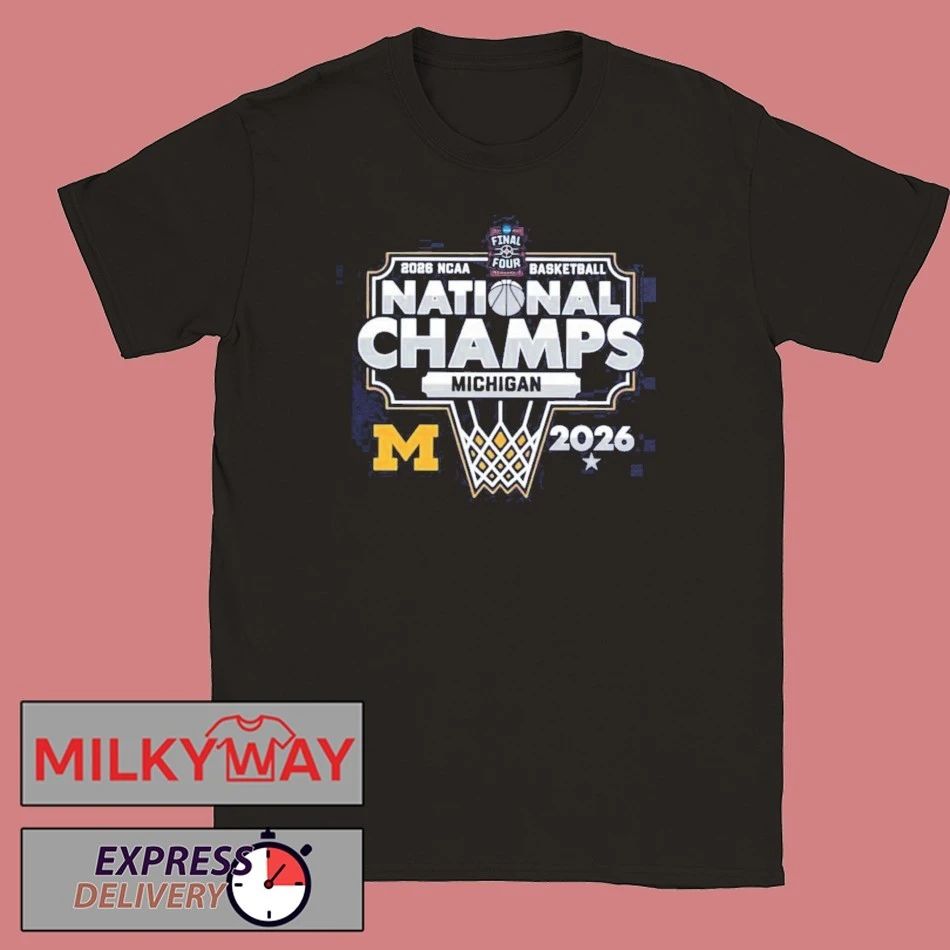 Michigan Wolverines Mens Basketball 2026 NCAA National Champions March Madness Hoops T-Shirt - T-Shirt, Sweatshirt, Hoodie