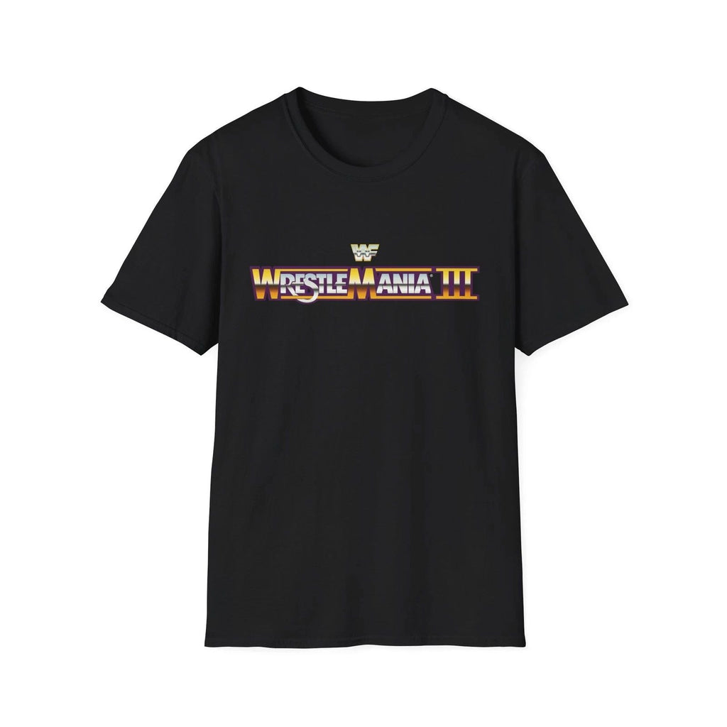 WrestleMania III logo T-Shirt | Pontiac Silverdome 1987 Unisex T-shirt, Sweatshirt, Hoodie, Long Sleeve Tee - T-Shirt, Sweatshirt, Hoodie