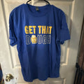 Gildan Softstyle Blue Auntie Anne's Rewards Get That Dough Graphic T-Shirt L Unisex T-shirt, Sweatshirt, Hoodie, Long Sleeve Tee - T-Shirt, Sweatshirt, Hoodie