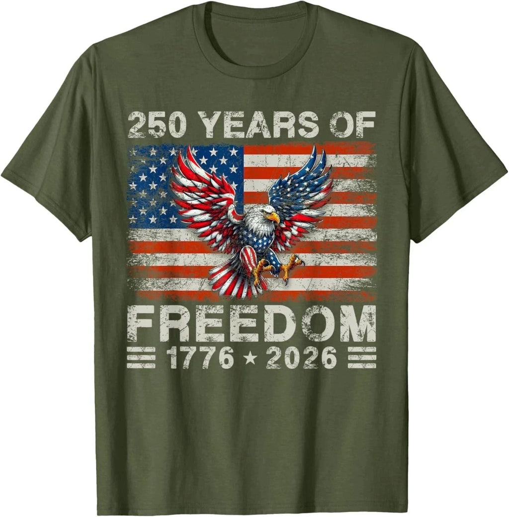 250th American Anniversary Independence 250 Years of Freedom T-Shirt reprint sal Unisex T-shirt, Sweatshirt, Hoodie, Long Sleeve Tee - T-Shirt, Sweatshirt, Hoodie
