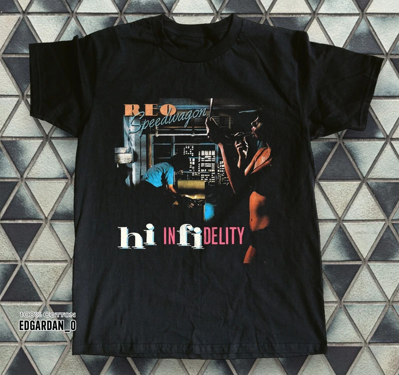 REO Speedwagon - Hi Infidelity Albums Rock Music Black T-shirt S-5XL Unisex T-shirt, Sweatshirt, Hoodie, Long Sleeve Tee - T-Shirt, Sweatshirt, Hoodie
