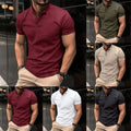 Stylish Muscle Fitness T Shirt Summer Casual Button Collar Shirts for Men Unisex T-shirt, Sweatshirt, Hoodie, Long Sleeve Tee - T-Shirt, Sweatshirt, Hoodie