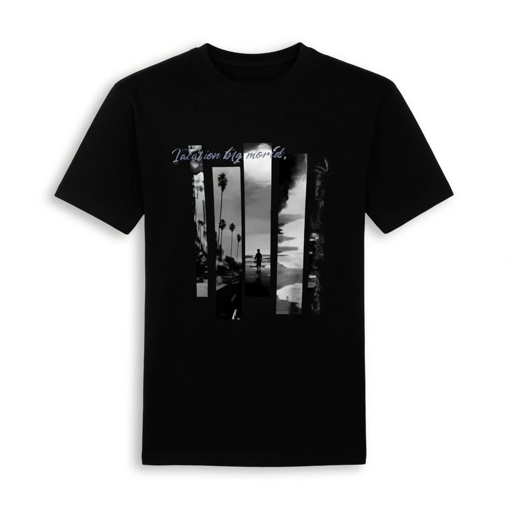 T-Shirt Beach Vacation Minimalist Photo Style Graphic Tee Unisex Unisex T-shirt, Sweatshirt, Hoodie, Long Sleeve Tee - T-Shirt, Sweatshirt, Hoodie