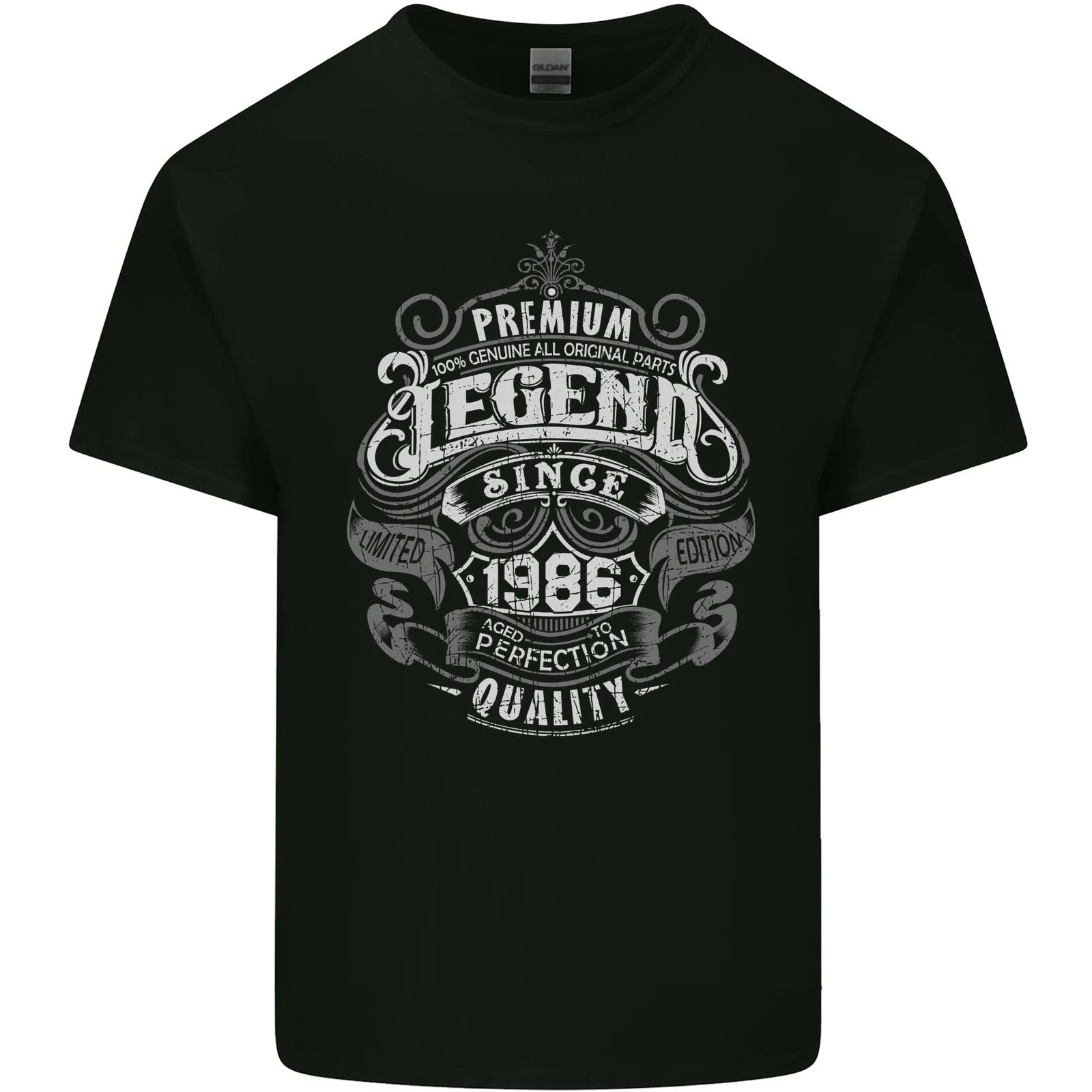 Premium Legend 40th Birthday 1986 Mens Cotton T-Shirt Tee Top Unisex T-shirt, Sweatshirt, Hoodie, Long Sleeve Tee - T-Shirt, Sweatshirt, Hoodie