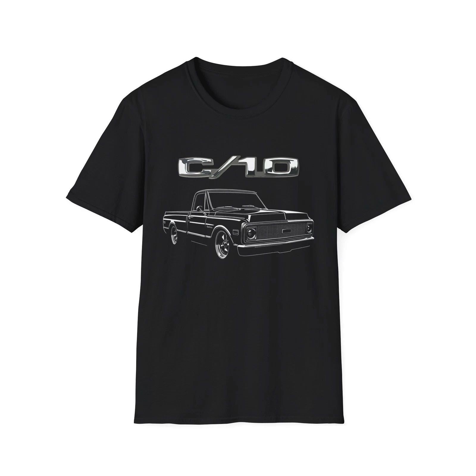 1971 Chevy C10 Truck Shirt | Classic C/10 Pickup Retro Line Art Tee Unisex T-shirt, Sweatshirt, Hoodie, Long Sleeve Tee - T-Shirt, Sweatshirt, Hoodie