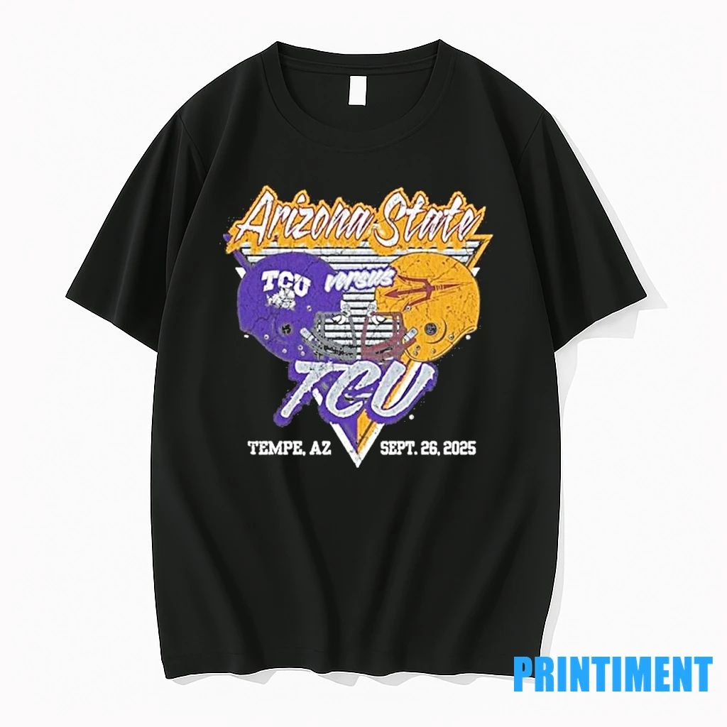 Arizona State Sun Devils Vs Tcu Horned Frogs 2025 Gameday Football Tshirts Sweater Unisex T-shirt, Sweatshirt, Hoodie, Long Sleeve Tee - T-Shirt, Sweatshirt, Hoodie