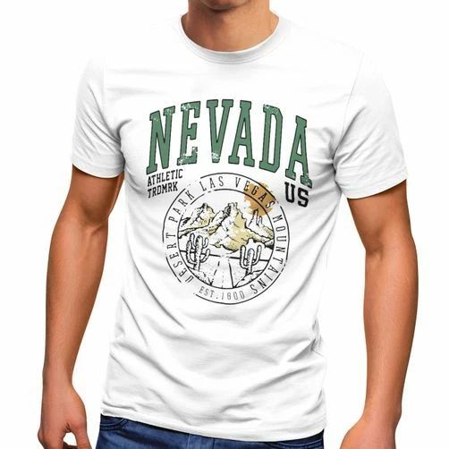 USA Nevada Script Las Vegas Desert Fashion Street Style Men's T-Shirt Unisex T-shirt, Sweatshirt, Hoodie, Long Sleeve Tee - T-Shirt, Sweatshirt, Hoodie