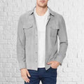 Bold Edge Look: Trendy Men's Gray Suede Leather Shirt for Men Unisex T-shirt, Sweatshirt, Hoodie, Long Sleeve Tee - T-Shirt, Sweatshirt, Hoodie