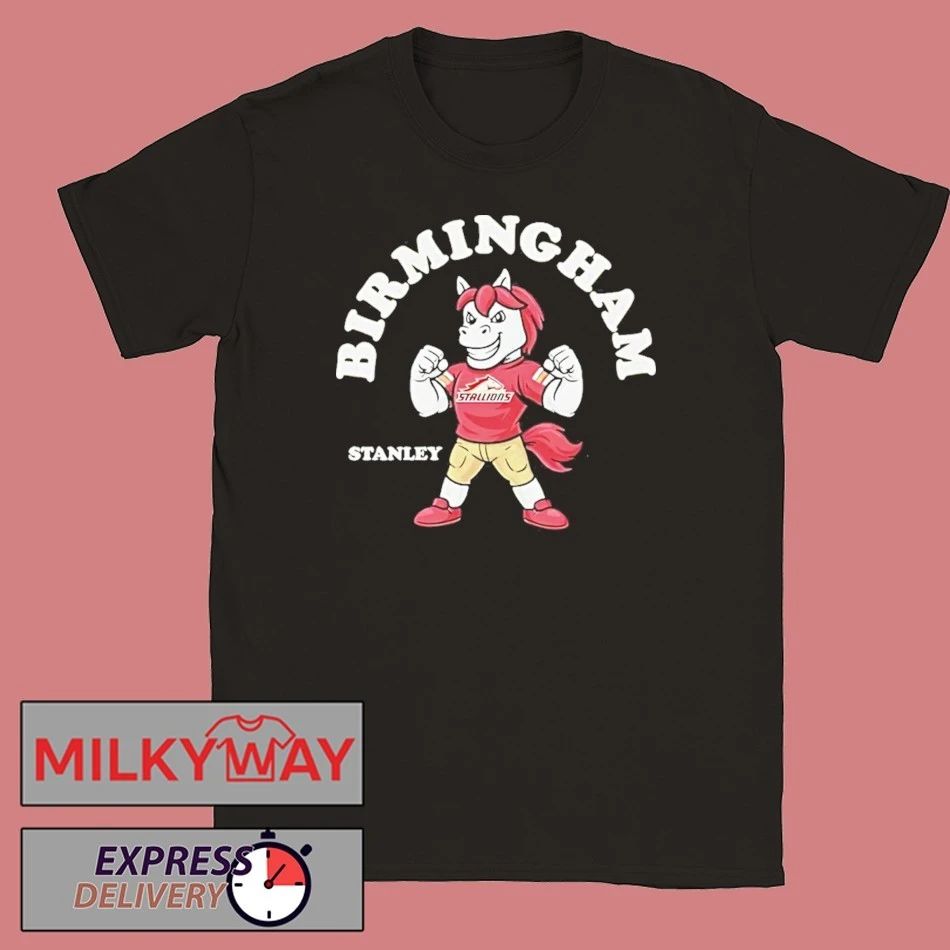 Birmingham Stallions Stanley Mascot 2026 Shirts Unisex T-shirt, Sweatshirt, Hoodie, Long Sleeve Tee - T-Shirt, Sweatshirt, Hoodie