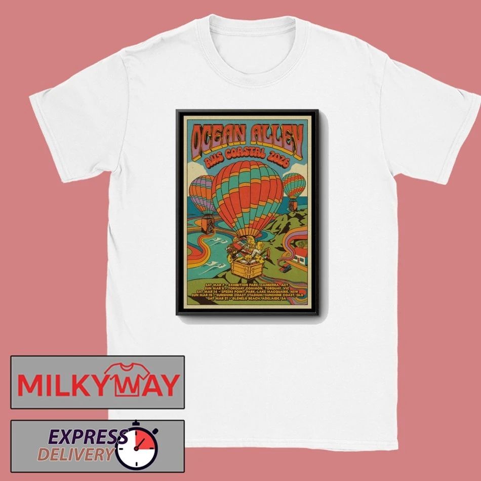 Poster Ocean Alley 2026 AUS NZ Tour Signed shirt Unisex T-shirt, Sweatshirt, Hoodie, Long Sleeve Tee - T-Shirt, Sweatshirt, Hoodie