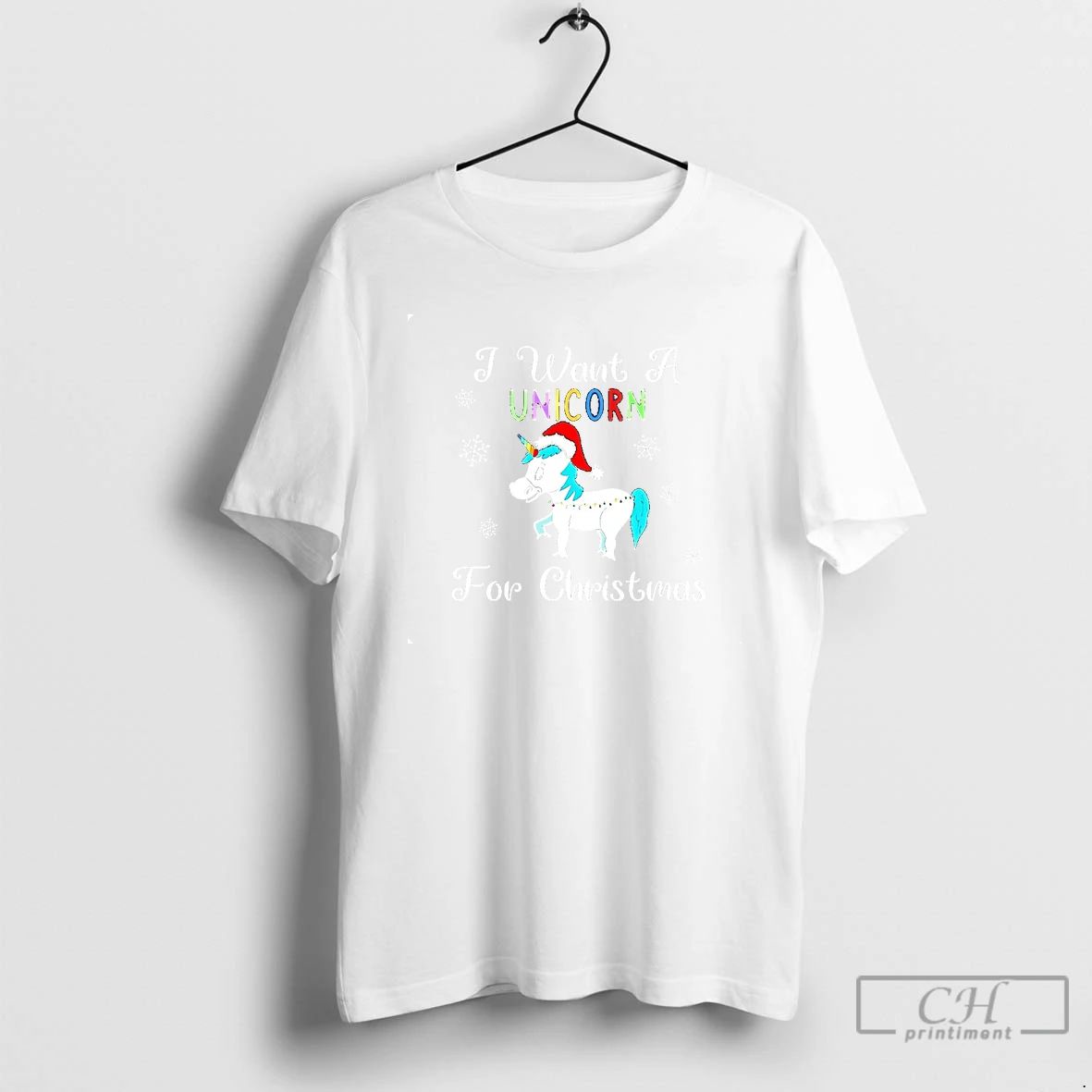 Classic I Want A Unicorn For Christmas Holiday T Shirts Unisex T-shirt, Sweatshirt, Hoodie, Long Sleeve Tee - T-Shirt, Sweatshirt, Hoodie