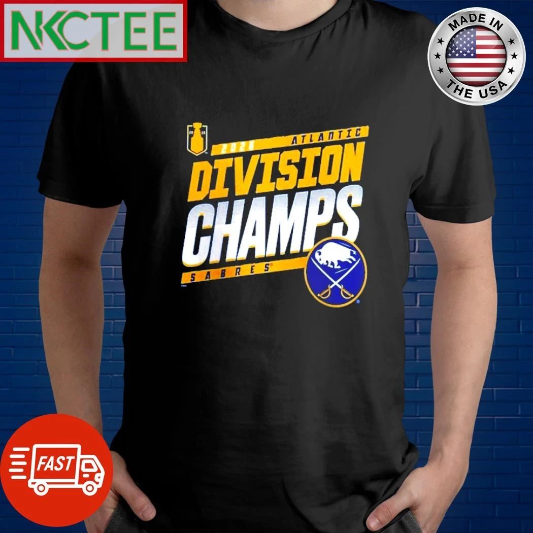 Buffalo Sabres Fanatics Royal 2026 Atlantic Division Champions shirt Unisex T-shirt, Sweatshirt, Hoodie, Long Sleeve Tee - T-Shirt, Sweatshirt, Hoodie