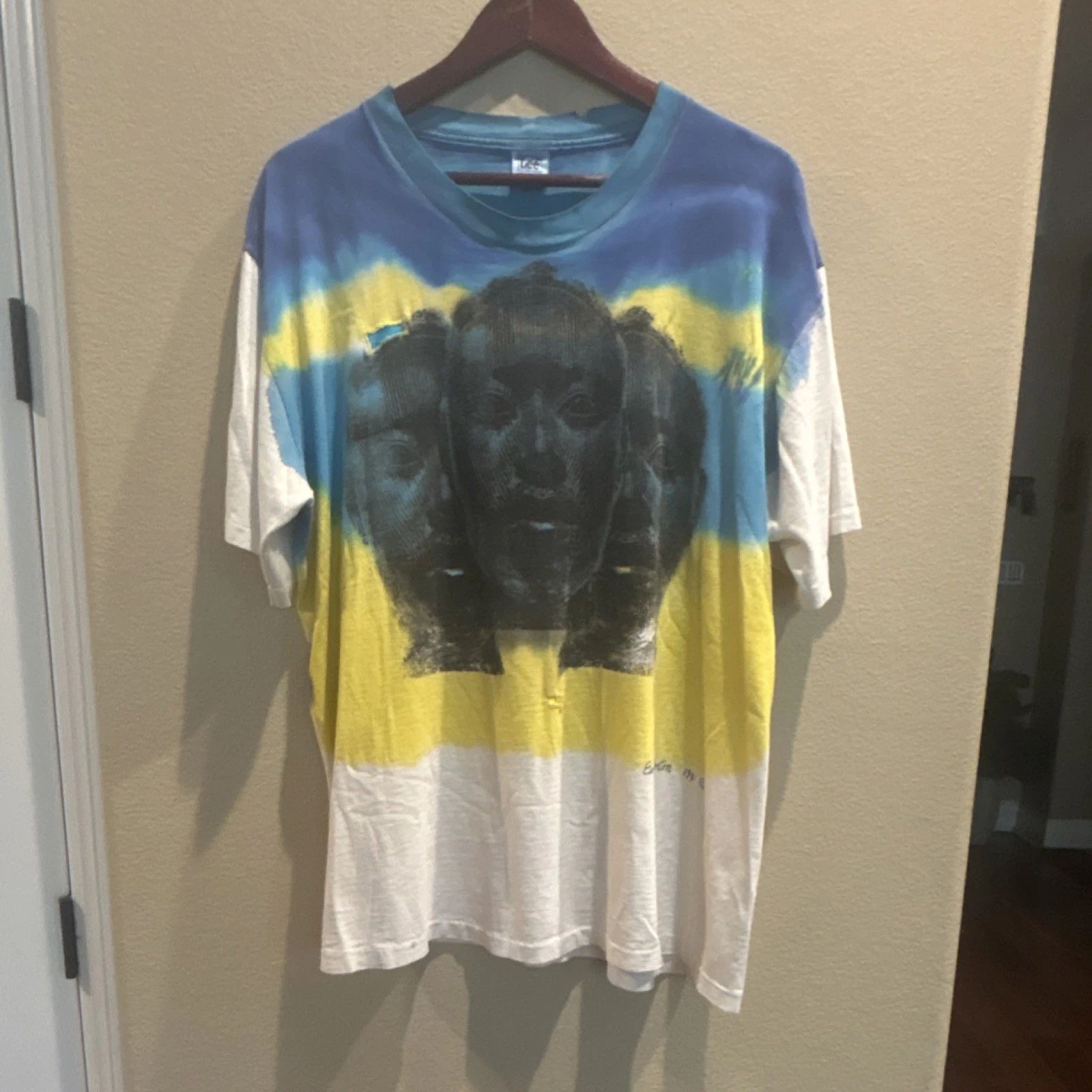 Vintage 1991 Earl Horton AOP art tee - double sided - signed, thrashed/ repaired Unisex T-shirt, Sweatshirt, Hoodie, Long Sleeve Tee - T-Shirt, Sweatshirt, Hoodie