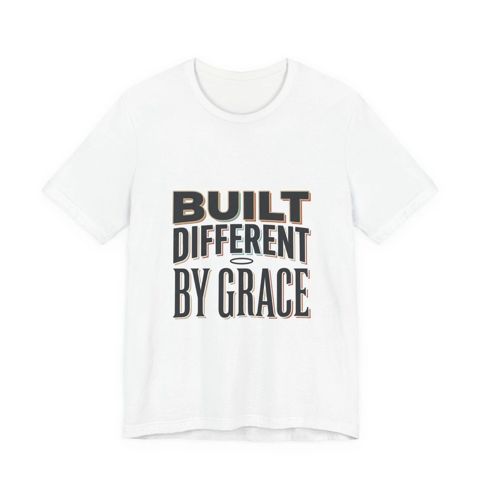 Built Different By Grace Tee | faith streetwear, bold type Unisex T-shirt, Sweatshirt, Hoodie, Long Sleeve Tee - T-Shirt, Sweatshirt, Hoodie