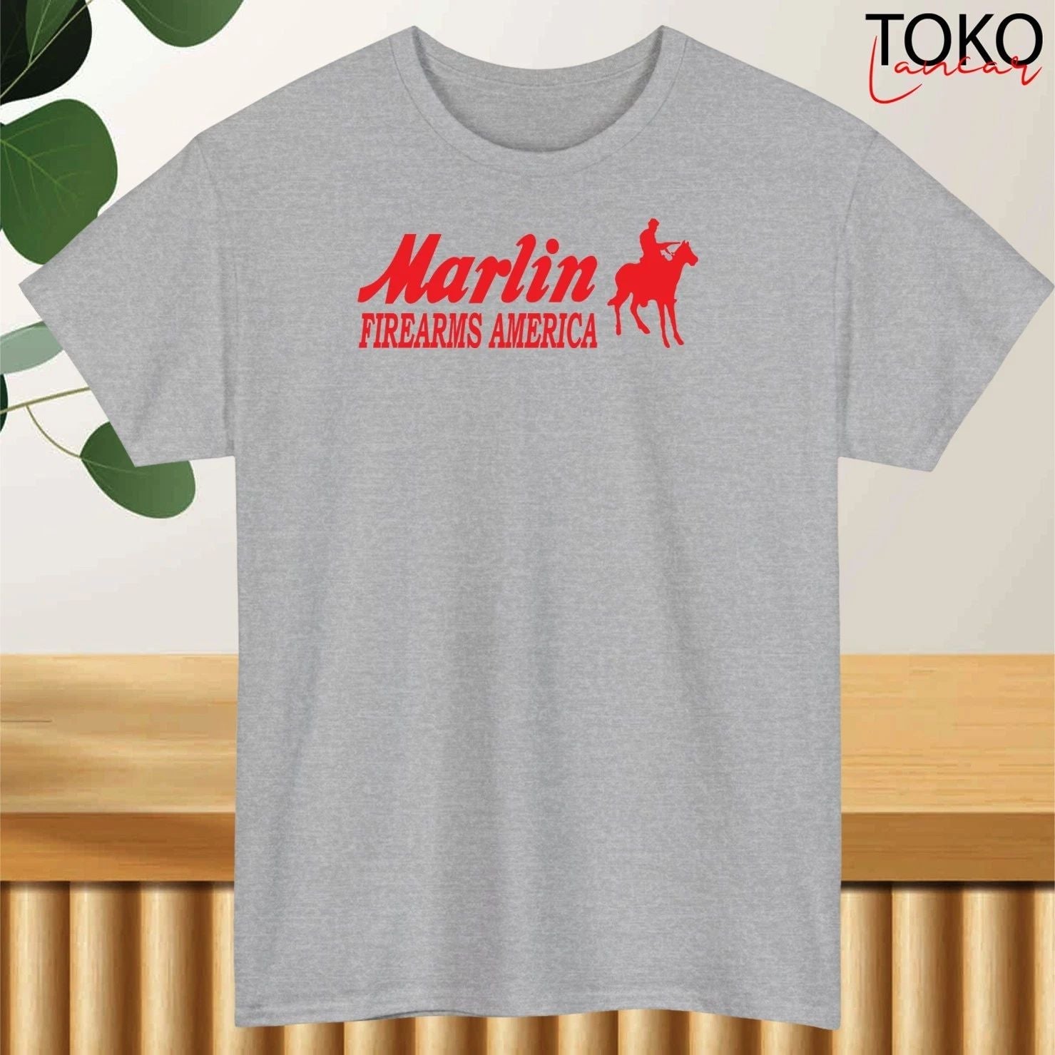 Marlin Firearms Logo Mens Cotton Graphic T-Shirt - USA STOCK - NO IMPORT FEES Unisex T-shirt, Sweatshirt, Hoodie, Long Sleeve Tee - T-Shirt, Sweatshirt, Hoodie