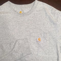 Carhartt Long Sleeve Pocket T Shirt Mens L Gray Original Fit Logo Unisex T-shirt, Sweatshirt, Hoodie, Long Sleeve Tee - T-Shirt, Sweatshirt, Hoodie