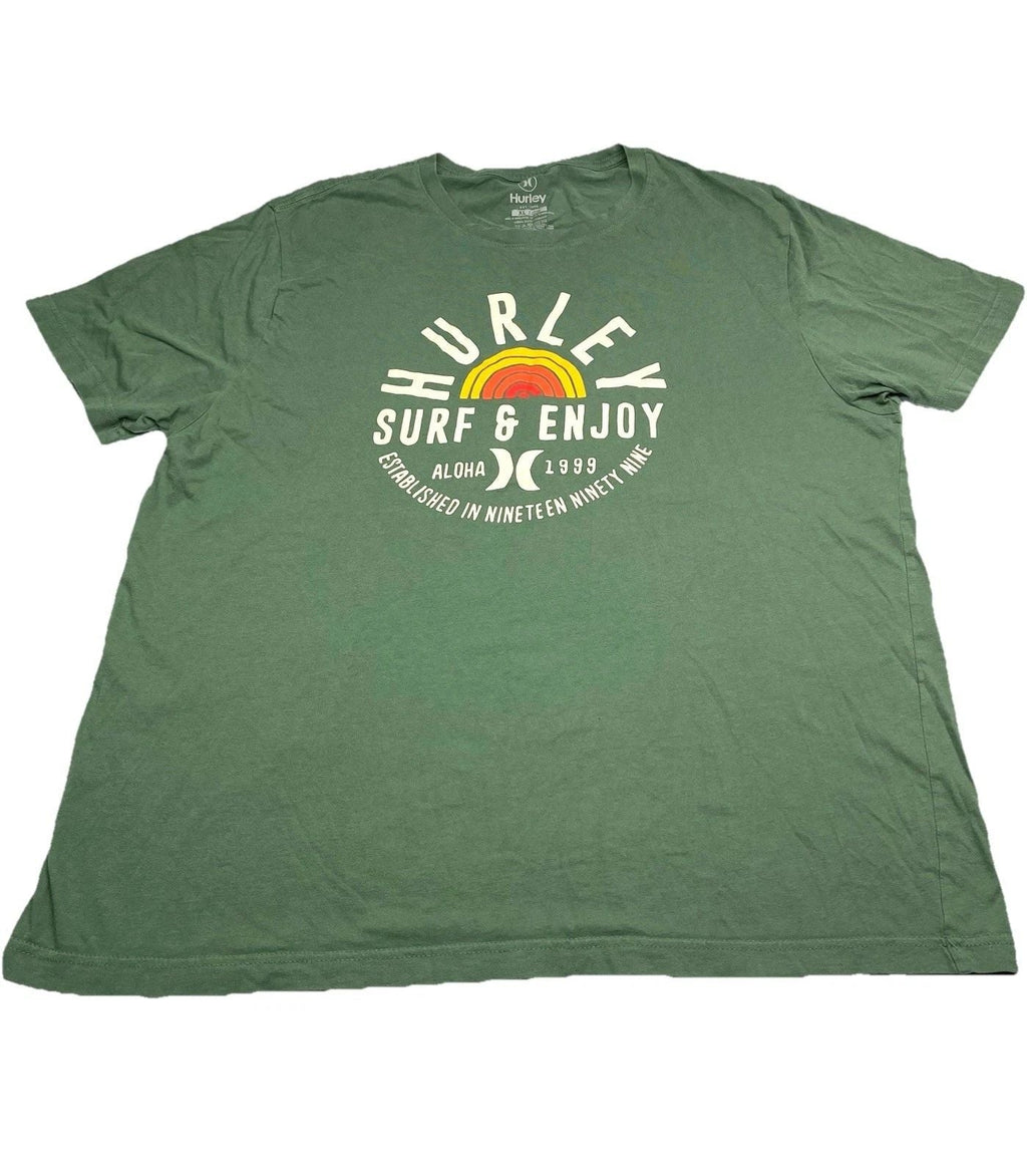 Hurley Graphics T-Shirt Mens Sz X Large Short Sleeve Crew Neck Surf Enjoy Green Unisex T-shirt, Sweatshirt, Hoodie, Long Sleeve Tee - T-Shirt, Sweatshirt, Hoodie