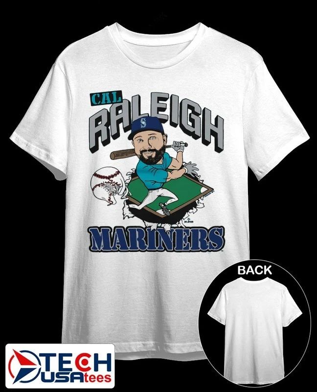 Seattle Mariners Baseball Cal Raleigh caricature shirt Unisex T-shirt, Sweatshirt, Hoodie, Long Sleeve Tee - T-Shirt, Sweatshirt, Hoodie