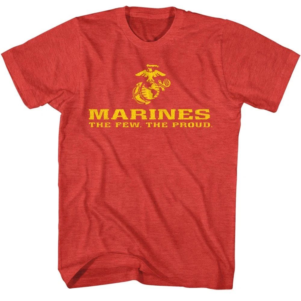 Marines - US Marines Few & Proud Logo Bright - Short Sleeve - Adult - T-Shirt Unisex T-shirt, Sweatshirt, Hoodie, Long Sleeve Tee - T-Shirt, Sweatshirt, Hoodie