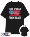 Free America from Israel flag vintage shirt Unisex T-shirt, Sweatshirt, Hoodie, Long Sleeve Tee - T-Shirt, Sweatshirt, Hoodie