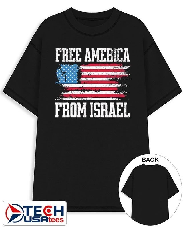 Free America from Israel flag vintage shirt Unisex T-shirt, Sweatshirt, Hoodie, Long Sleeve Tee - T-Shirt, Sweatshirt, Hoodie