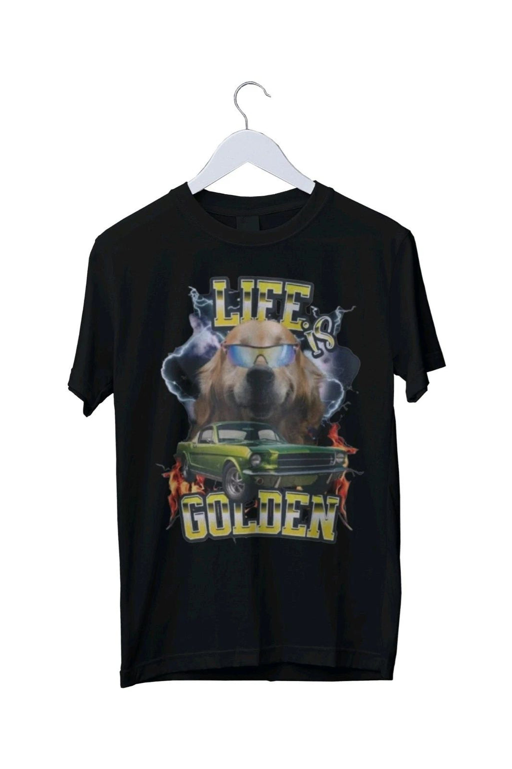 Stylish Cute Golden Retriever Graphic Print T-Shirt Mens S M L XL 2 3 4 XL Unisex T-shirt, Sweatshirt, Hoodie, Long Sleeve Tee - T-Shirt, Sweatshirt, Hoodie