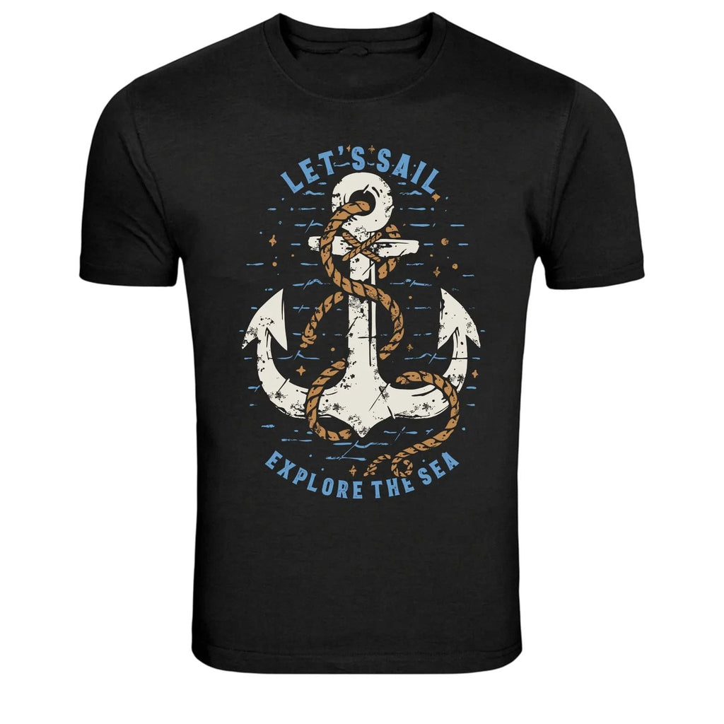 Let's Sail Explore The Sea Anchor Nautical Graphic T-Shirt Unisex T-shirt, Sweatshirt, Hoodie, Long Sleeve Tee - T-Shirt, Sweatshirt, Hoodie