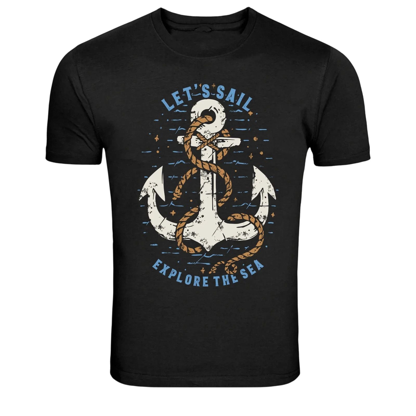 Let's Sail Explore The Sea Anchor Nautical Graphic T-Shirt Unisex T-shirt, Sweatshirt, Hoodie, Long Sleeve Tee - T-Shirt, Sweatshirt, Hoodie