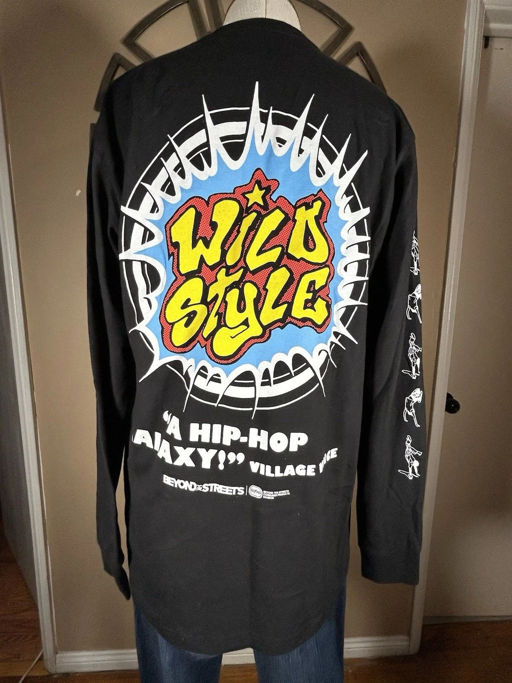 Wild Style Hip Hop Film Beyond The Streets Long B-boy Sleeve T-Shirt M 2 Sided Unisex T-shirt, Sweatshirt, Hoodie, Long Sleeve Tee - T-Shirt, Sweatshirt, Hoodie