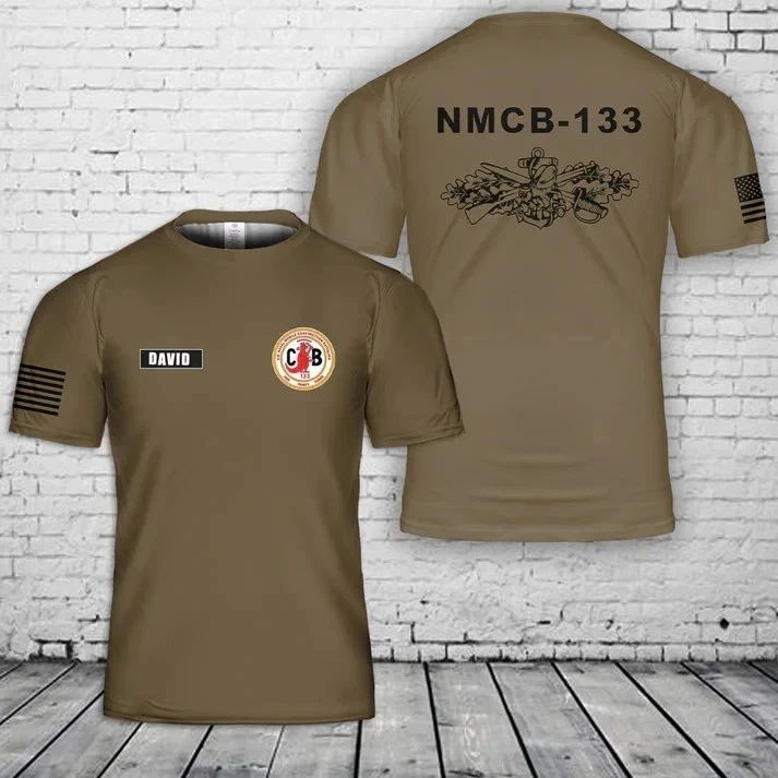 Custom Name SEABEE COMBAT Warfare Specialist NMCB-133 3D T-Shirt Unisex T-shirt, Sweatshirt, Hoodie, Long Sleeve Tee - T-Shirt, Sweatshirt, Hoodie