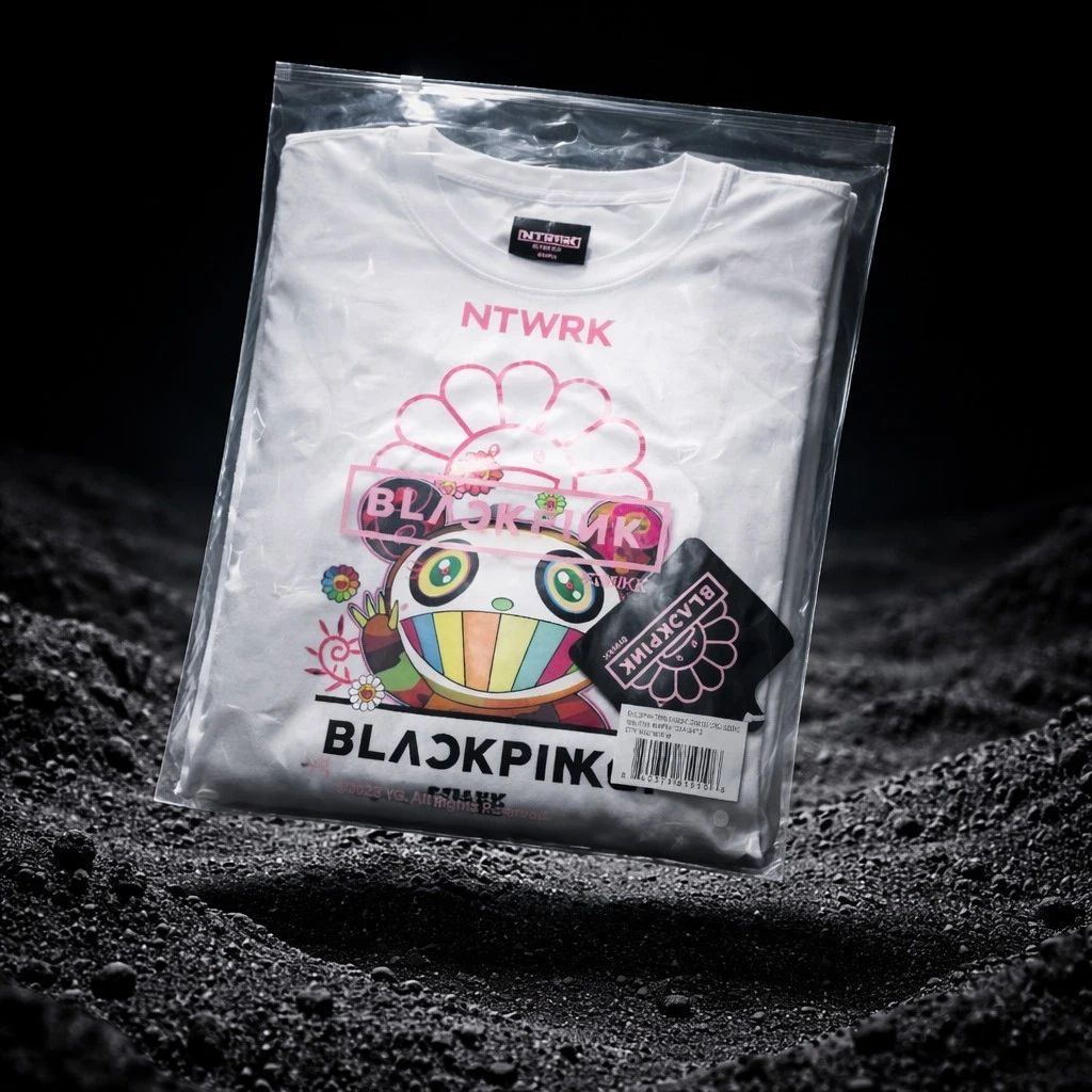 Takashi Murakami + BLACKPINK TMKK Long Sleeve Shirt Panda Flowers White Size S Unisex T-shirt, Sweatshirt, Hoodie, Long Sleeve Tee - T-Shirt, Sweatshirt, Hoodie
