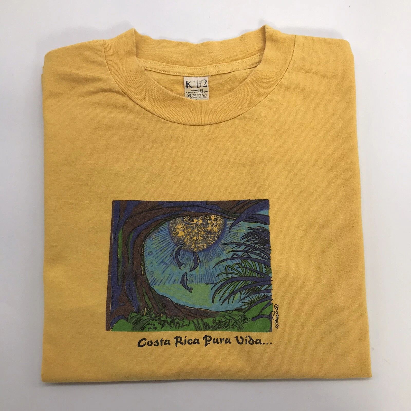 K'li2 Costa Rica Pura Vida Simple Life Yellow Short Sleeve T-Shirt Men's Size L Unisex T-shirt, Sweatshirt, Hoodie, Long Sleeve Tee - T-Shirt, Sweatshirt, Hoodie