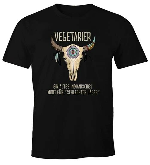 Men's T-Shirt Vegetarian / Vegan Bad Hunter Saying Skull Funny Unisex T-shirt, Sweatshirt, Hoodie, Long Sleeve Tee - T-Shirt, Sweatshirt, Hoodie