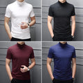 Pullver T-Shirt Short Sleeve Tee Topselegant Half High Collar Trendy Slim @ Unisex T-shirt, Sweatshirt, Hoodie, Long Sleeve Tee - T-Shirt, Sweatshirt, Hoodie