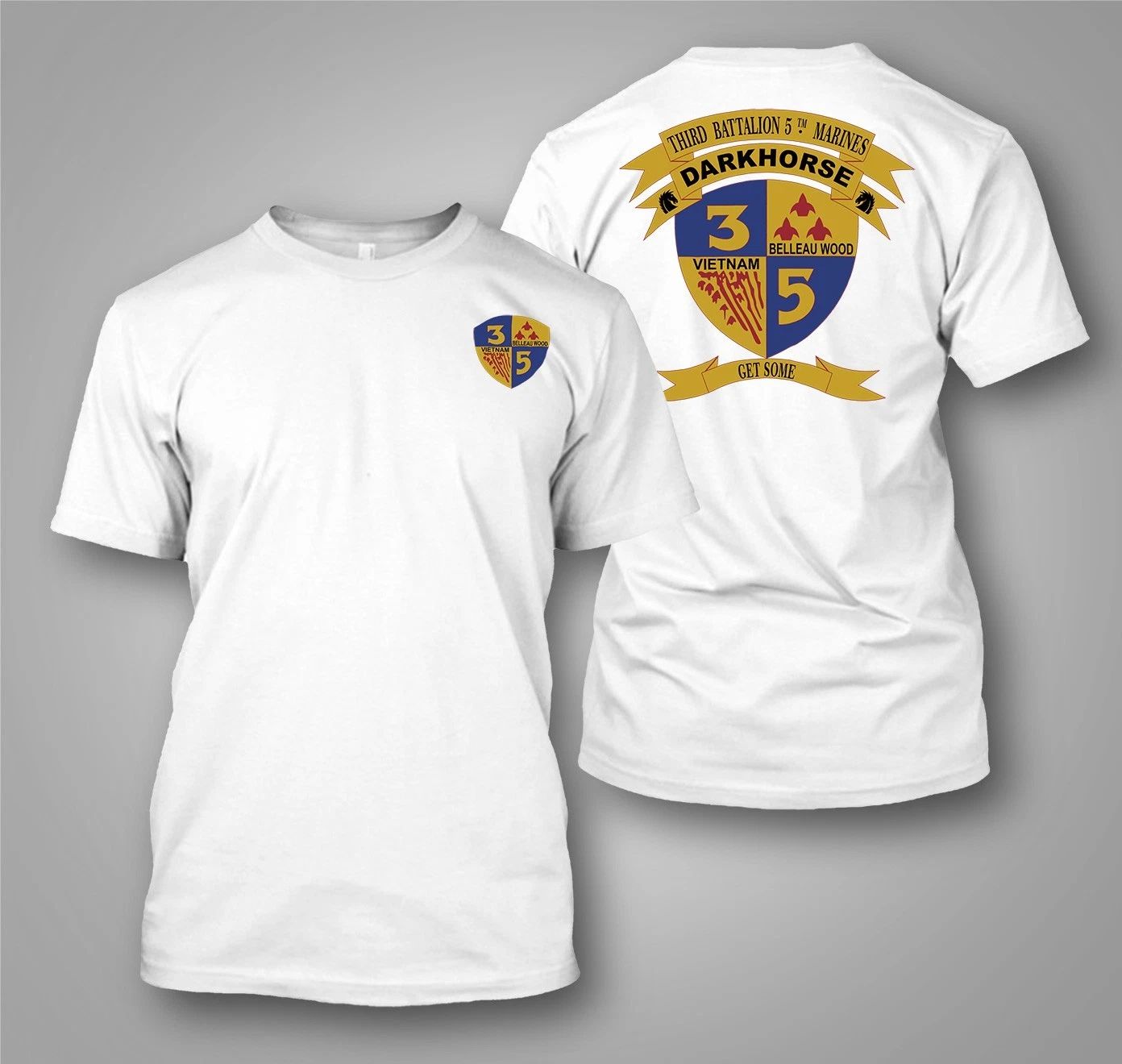 NEW Darkhorse Unit 3rd Battalion 5th Marines - Custom front and back t-shirt tee Unisex T-shirt, Sweatshirt, Hoodie, Long Sleeve Tee - T-Shirt, Sweatshirt, Hoodie