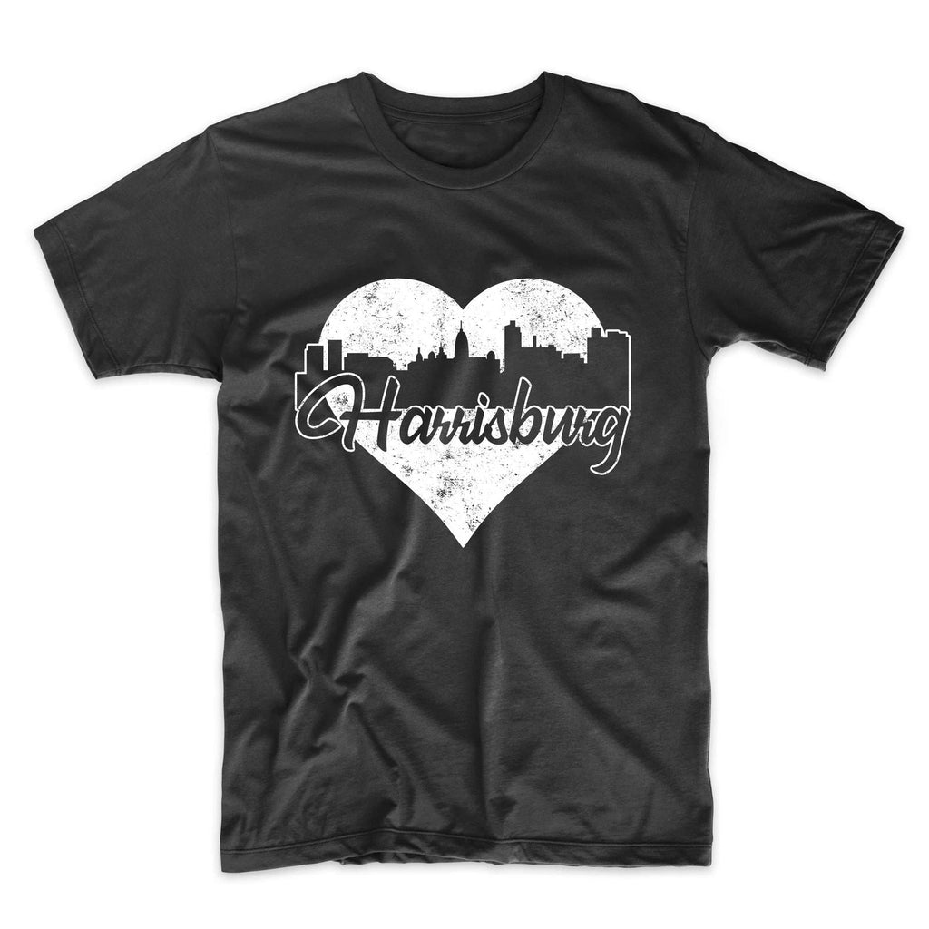 Men's Harrisburg Shirt - Retro Harrisburg Pennsylvania Skyline Heart T-Shirt Unisex T-shirt, Sweatshirt, Hoodie, Long Sleeve Tee - T-Shirt, Sweatshirt, Hoodie