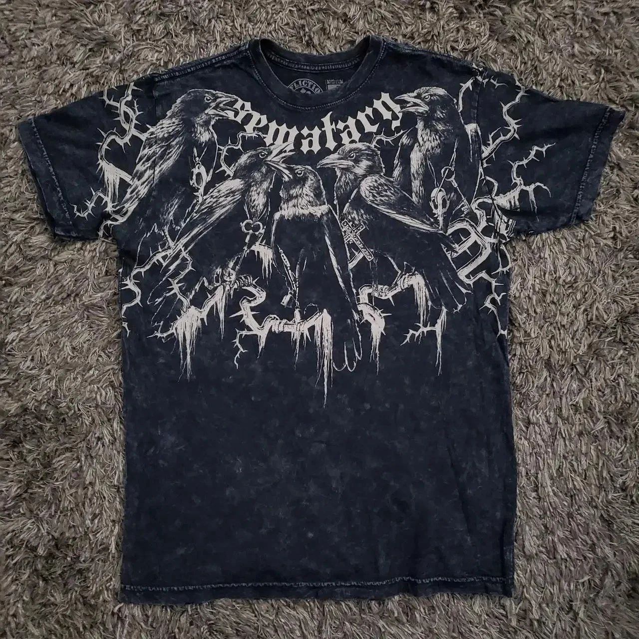 Affliction T Shirt Men Y2K Retro Punk Graphic Print Oversized Cotton Top Vintage Unisex T-shirt, Sweatshirt, Hoodie, Long Sleeve Tee - T-Shirt, Sweatshirt, Hoodie