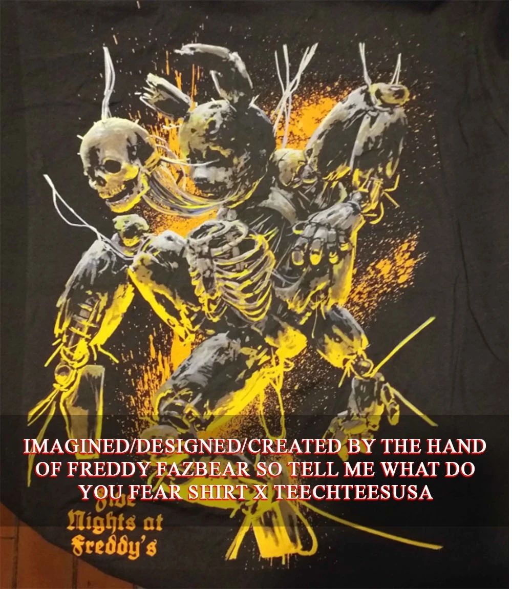 Five Nights at Freddys skeleton shirt Unisex T-shirt, Sweatshirt, Hoodie, Long Sleeve Tee - T-Shirt, Sweatshirt, Hoodie