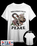 Snake and Rabbit there is strength through peace shirt Unisex T-shirt, Sweatshirt, Hoodie, Long Sleeve Tee - T-Shirt, Sweatshirt, Hoodie