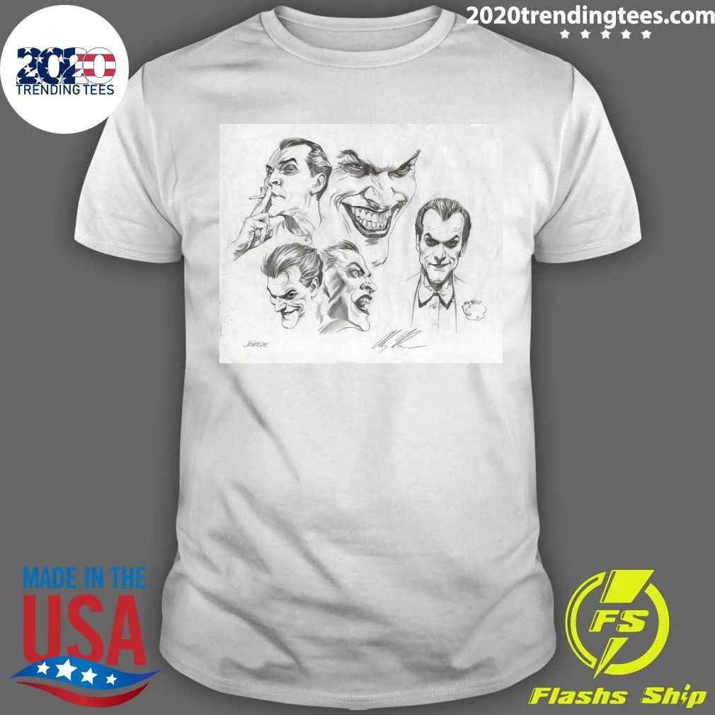 The Joker by Alex Ross Signature Shirt Unisex T-shirt, Sweatshirt, Hoodie, Long Sleeve Tee - T-Shirt, Sweatshirt, Hoodie