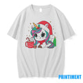 Cute Santa Unicorn Cocoa Christmas Tshirts Sweater Unisex T-shirt, Sweatshirt, Hoodie, Long Sleeve Tee - T-Shirt, Sweatshirt, Hoodie