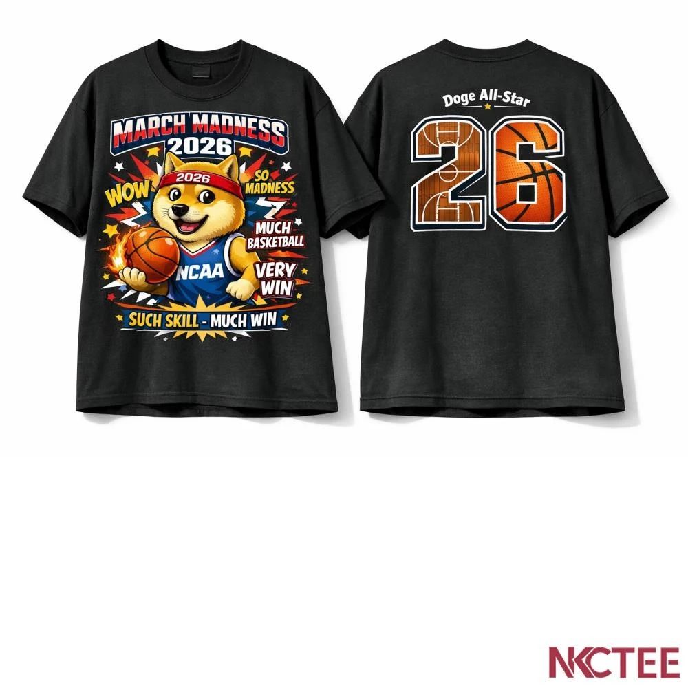 NKCtees Doge March Madness 2026 NCAA Basketball Meme Shirt  Much Wow Champion Tee Unisex T-shirt, Sweatshirt, Hoodie, Long Sleeve Tee - T-Shirt, Sweatshirt, Hoodie