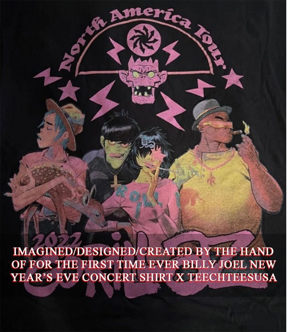 Gorillaz North America Tour 2022 graphic shirt Unisex T-shirt, Sweatshirt, Hoodie, Long Sleeve Tee - T-Shirt, Sweatshirt, Hoodie