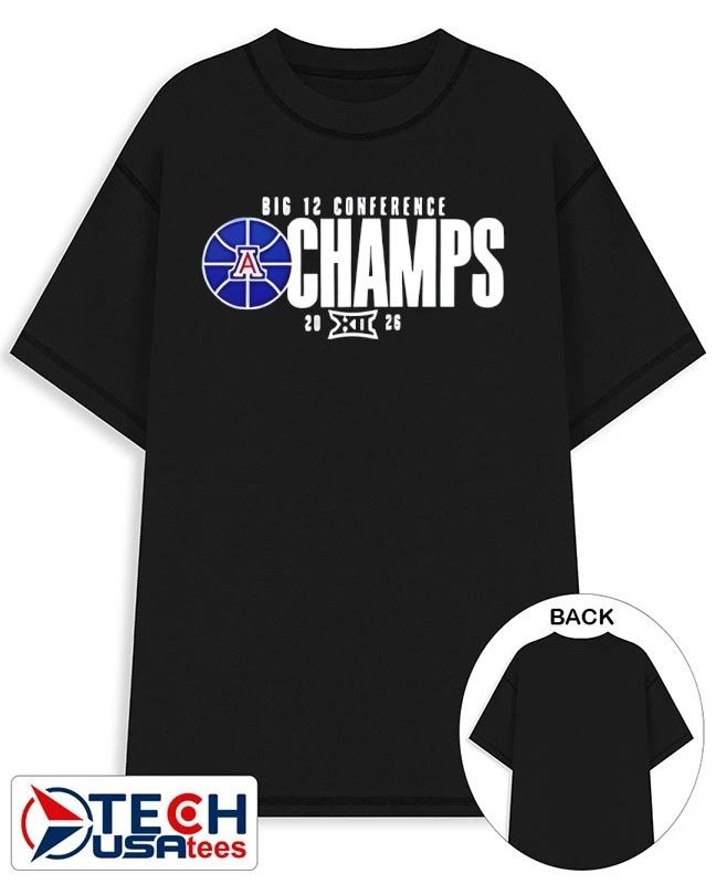 Arizona Wildcats 2026 Big 12 Conference Champs shirt Unisex T-shirt, Sweatshirt, Hoodie, Long Sleeve Tee - T-Shirt, Sweatshirt, Hoodie