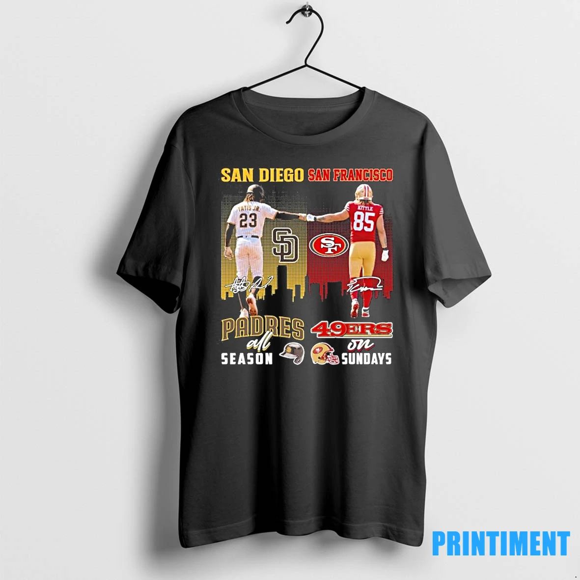 San Diego Tatis Jr All Season And San Francisco Kittle On Sundays Tshirts Sweater Unisex T-shirt, Sweatshirt, Hoodie, Long Sleeve Tee - T-Shirt, Sweatshirt, Hoodie