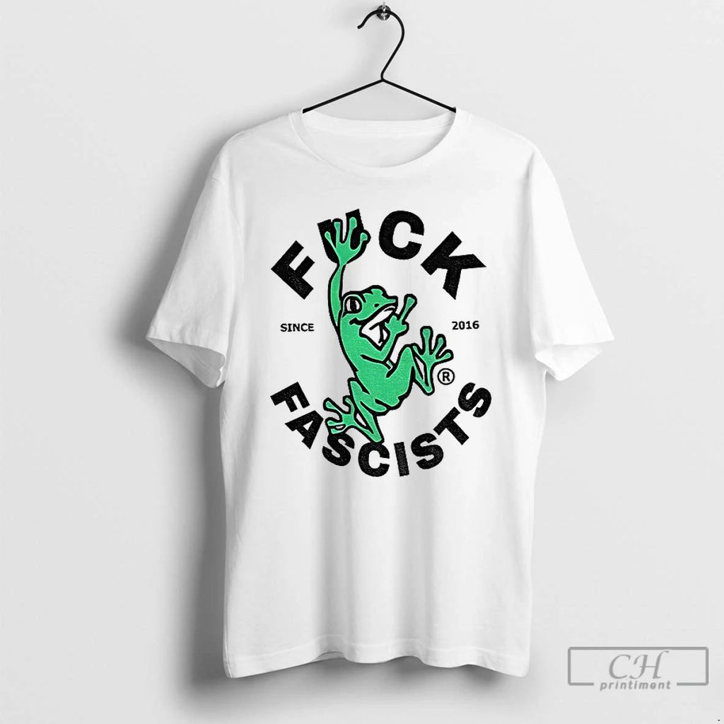 Classic Frog Fuck Fascists Since 2016 Political T Shirts Unisex T-shirt, Sweatshirt, Hoodie, Long Sleeve Tee - T-Shirt, Sweatshirt, Hoodie